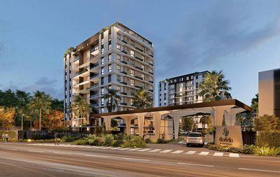 Acceso al residencial (render extraído del PDF)