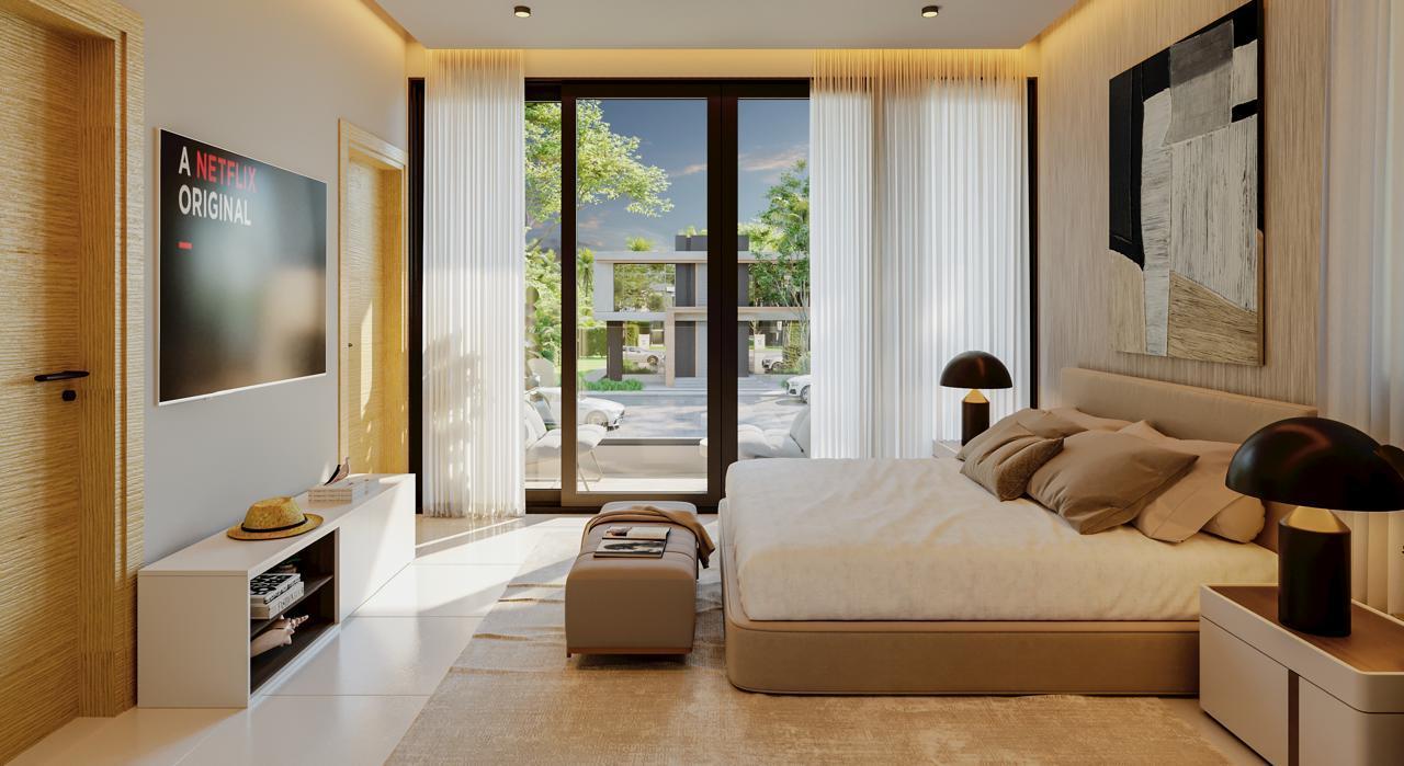 Habitación, ángulo alterno (render)