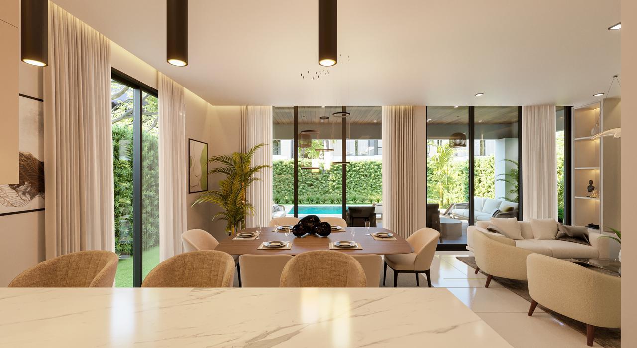 Comedor y sala (render)